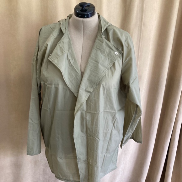 Totes "Body Umbrella" Rain Jacket, Olive/Tan, OSFM - Picture 9 of 14